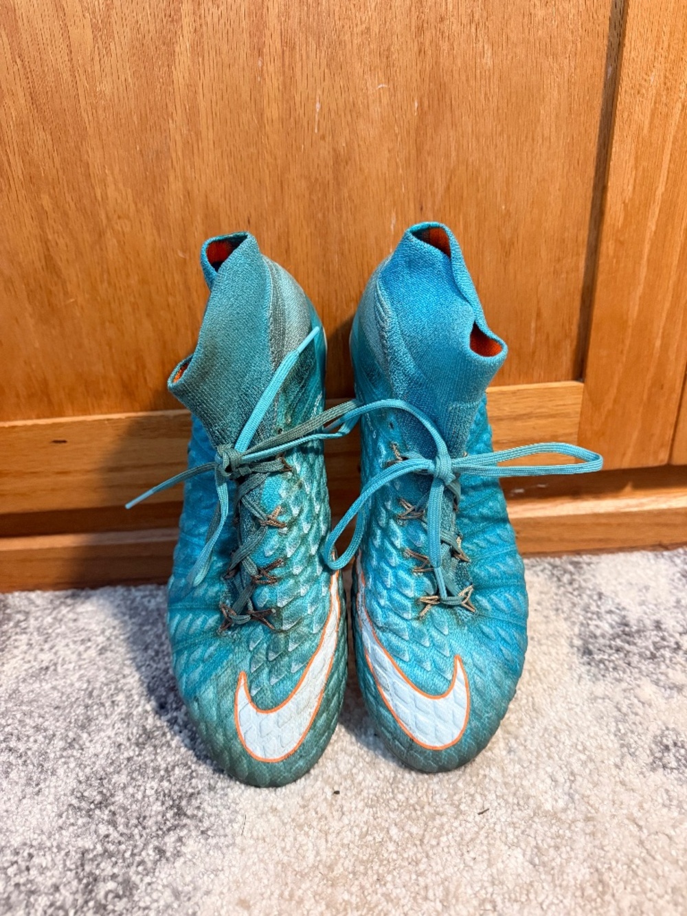 Nike Hypervenom Phantom III DF FG Ice Pack Light Blue Cleats Women's 8.5